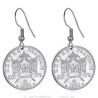 Earrings Napoleon 3 Stainless steel Silver 20 Francs28072