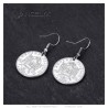 Boucles d'oreilles Napoléon 3 Acier inoxydable Argent 20 Francs28074