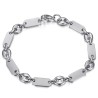 Armband Kaffeebohne und flache Masche Baptiste Edelstahl silber28150