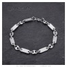 Bracelet grain de café et maille plate Baptiste Acier inoxydable argent28152