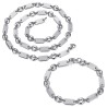 Collana e bracciale in acciaio inossidabile Baptiste Grain de Café28186