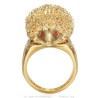 Niglo Hedgehog Gypsy Ring Stainless Steel Red Ruby Gold28208