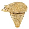 Niglo Hedgehog Gypsy Ring Stainless Steel Gold Diamonds28221