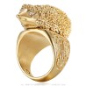 Niglo Erizo Anillo Gitano Acero Inoxidable Oro Diamantes28224