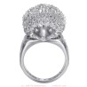 Bague Niglo Hérisson Gitan Acier inoxydable Argent Diamants28261