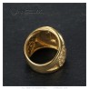 copy of Ring Napoleon I., quadratisch Edelstahl Gold 4 Rubinrot28320