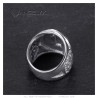 Bague Saint-Benoît Homme en Acier Argenté – Protection Sacrée28348