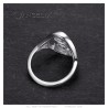 Bague croix de Camargue cintrée femme Acier inoxydable Argent28413