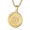 Pendant Coin Napoleon III Louis Steel Gold28420