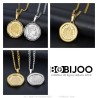 Pendant Coin Napoleon III Louis Steel Gold28423