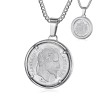 Pendant Coin Napoleon III Louis Steel Silver28426