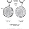 Pendant Coin Napoleon III Louis Steel Silver28430