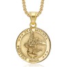 Saint Michael the Protector Pendant Stainless Steel Gold Plated Gold28446