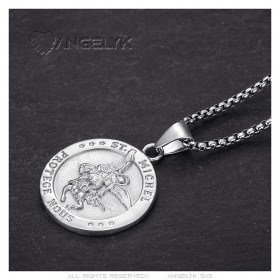 Saint Michael the Protector Pendant Stainless Steel Silver28466