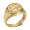 Camargue Cross Signet Ring Stainless Steel - Gold Plated28470