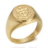 Camargue Cross Signet Ring Stainless Steel - Gold Plated28471