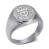 Camargue Cross Signet Ring Stainless Steel - Silver28478