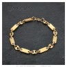 Coffee bean and flat mesh bracelet Baptiste Stainless steel Gold Gold28668