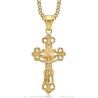 Gold filigree cross pendant Gold stainless steel 28702