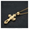 Gold filigree cross pendant Gold stainless steel 28704