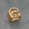 Hufeisenring 18 Karat Gold Diamanten Elvis Presley Gitan28729