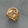 Hufeisenring aus 18 Karat Gold mit Diamanten von Elvis Presley Gitan28730