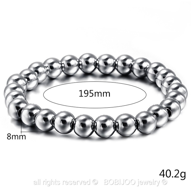 BOBIJOO Jewelry - Bracelet Perles Acier Inoxydable - 11,90 €