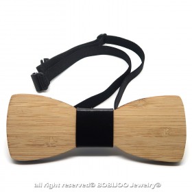 Noeud Papillon Bois Bambou Classique Chic bobijoo